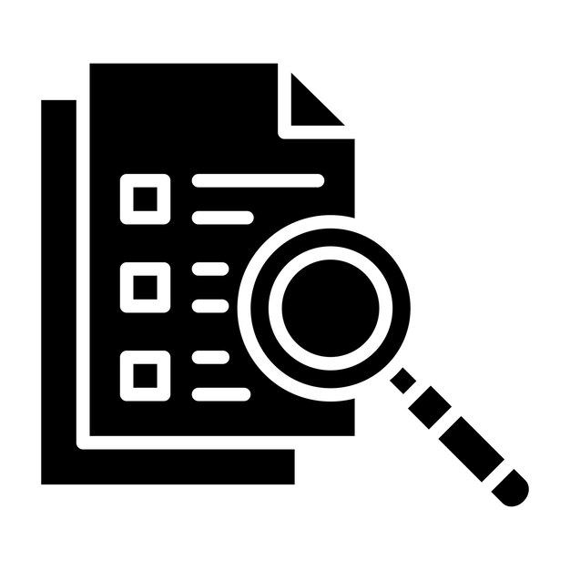 Ilustración del diseño del icono vectorial de investigación