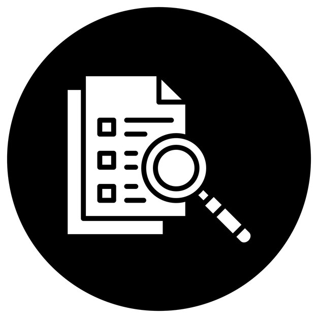 Ilustración del diseño del icono vectorial de investigación