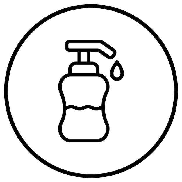 Ilustración del diseño del icono vectorial del jabón líquido