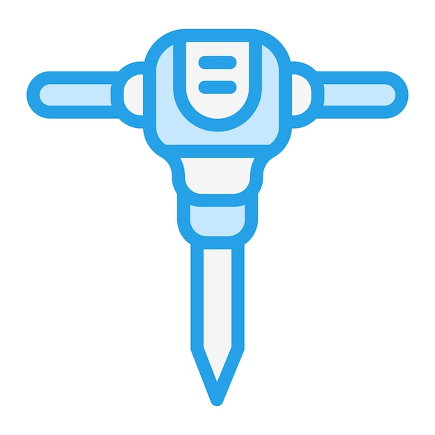 Ilustración del diseño del icono vectorial de Jackhammer