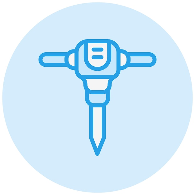 Ilustración del diseño del icono vectorial de Jackhammer