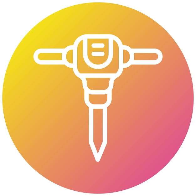 Ilustración del diseño del icono vectorial de Jackhammer