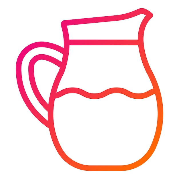 Ilustración del diseño del icono vectorial de la jarra de agua