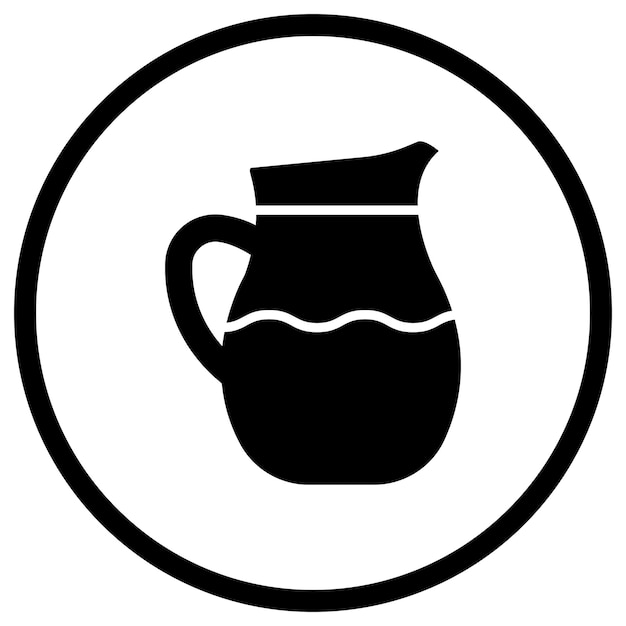 Ilustración del diseño del icono vectorial de la jarra de agua