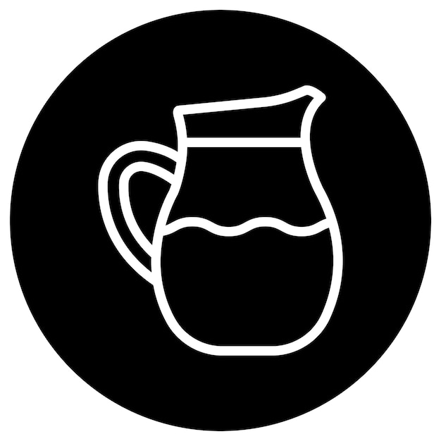 Ilustración del diseño del icono vectorial de la jarra de agua