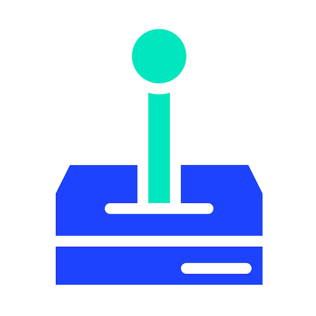 Ilustración del diseño del icono vectorial del joystick