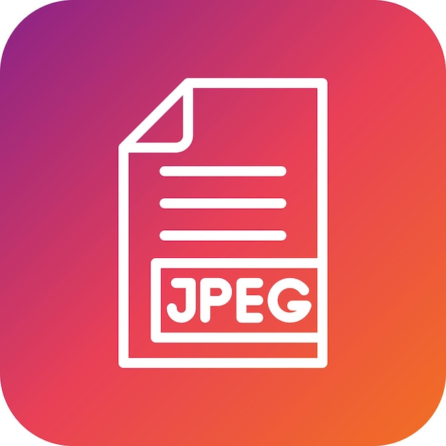Ilustración del diseño del icono vectorial JPEG