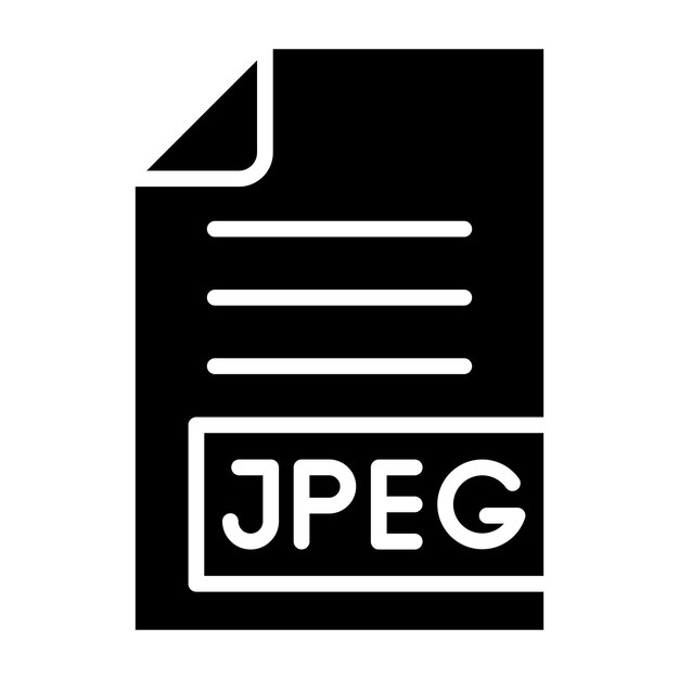 Ilustración del diseño del icono vectorial JPEG