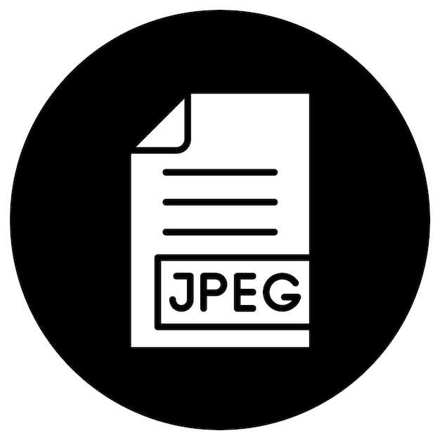 Ilustración del diseño del icono vectorial JPEG