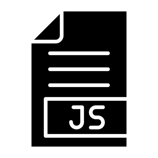 Ilustración del diseño del icono vectorial JS