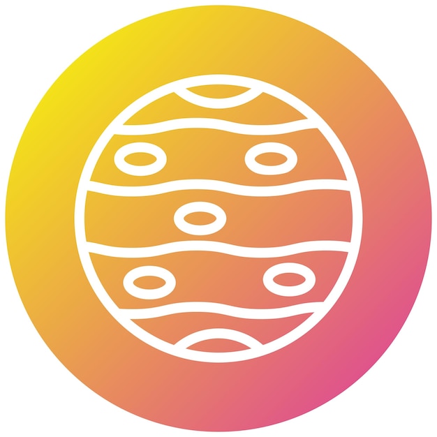 Ilustración del diseño del icono vectorial de Júpiter