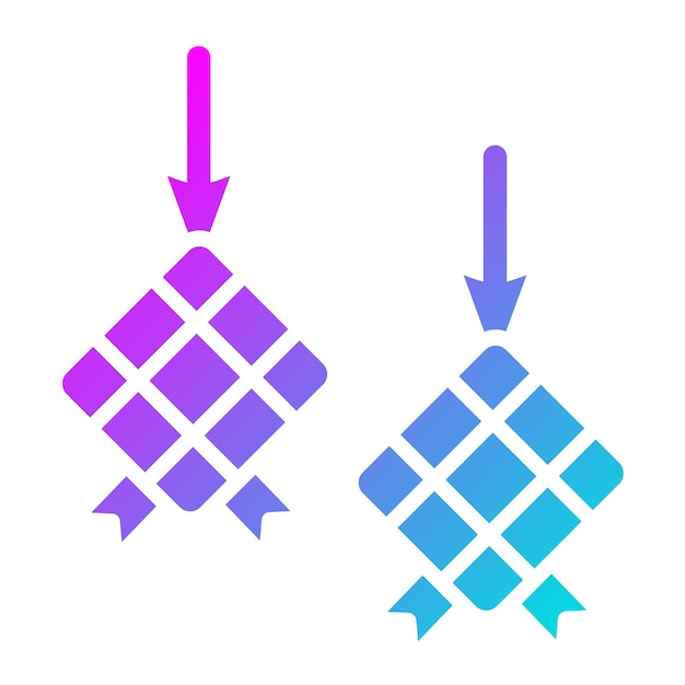 Ilustración del diseño del icono vectorial de Ketupat