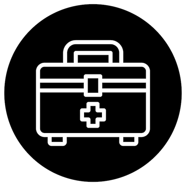 Ilustración del diseño del icono vectorial del kit de emergencia
