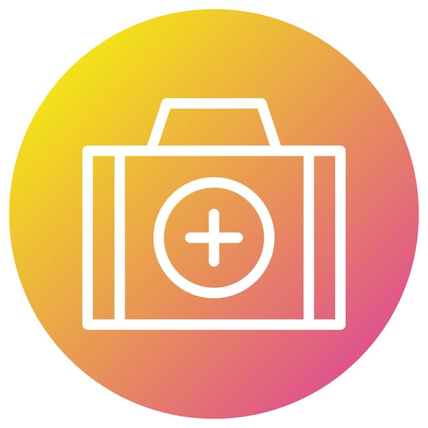 Ilustración del diseño del icono vectorial del kit médico
