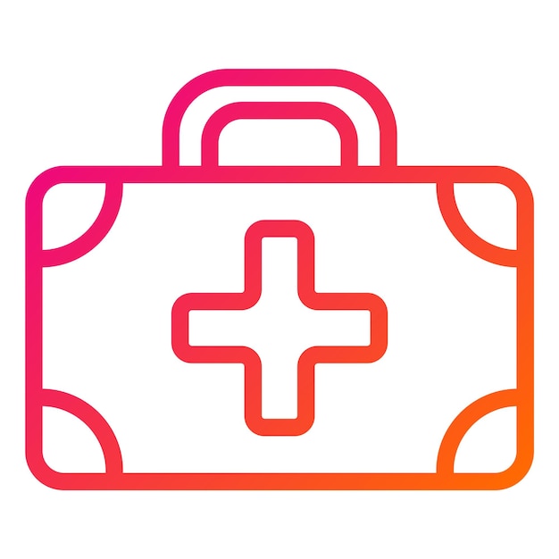 Ilustración del diseño del icono vectorial del kit médico