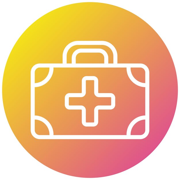 Ilustración del diseño del icono vectorial del kit médico