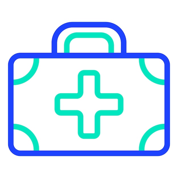 Ilustración del diseño del icono vectorial del kit médico