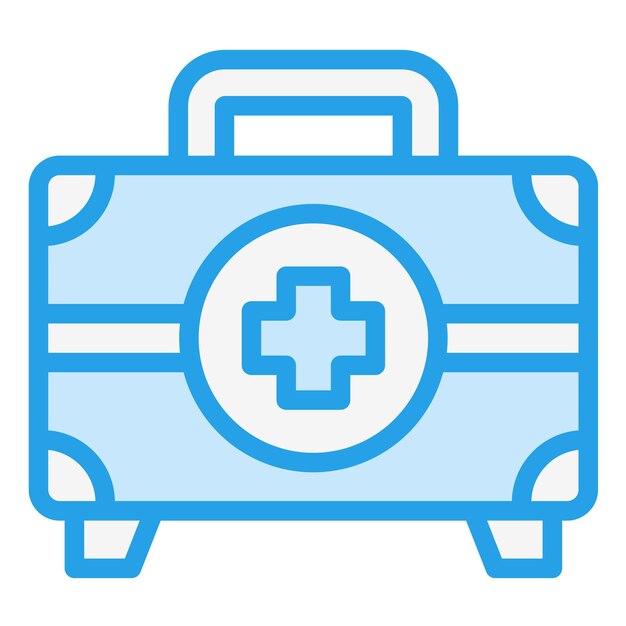 Ilustración del diseño del icono vectorial del kit de primeros auxilios