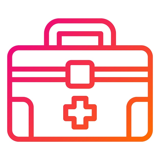 Ilustración del diseño del icono vectorial del kit de primeros auxilios
