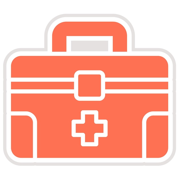 Ilustración del diseño del icono vectorial del kit de primeros auxilios