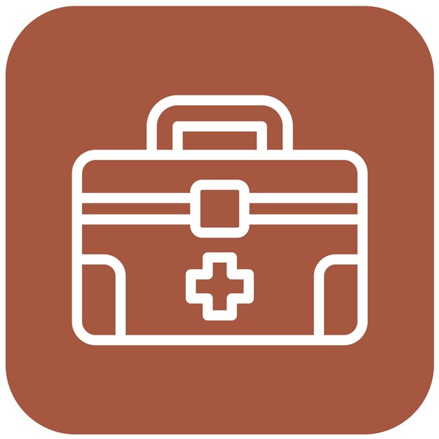 Ilustración del diseño del icono vectorial del kit de primeros auxilios