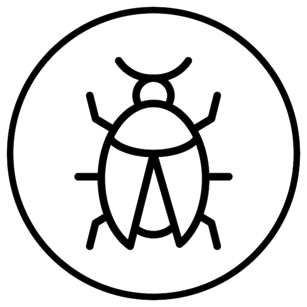 Ilustración del diseño del icono vectorial de Ladybird