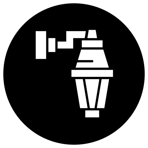 Ilustración del diseño del icono vectorial de la lámpara de calle