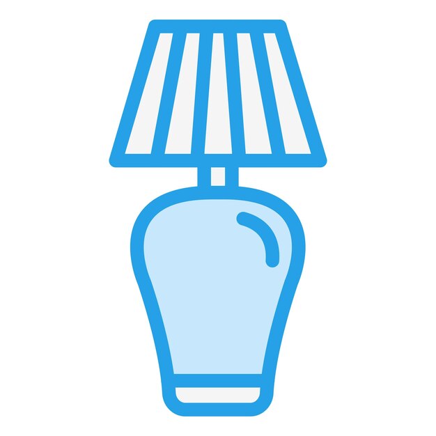 Ilustración del diseño del icono vectorial de la lámpara de piso