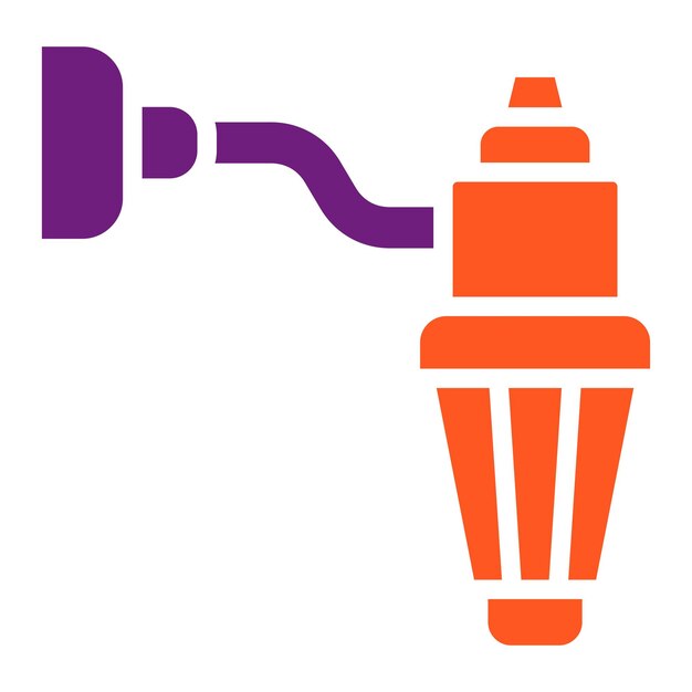 Ilustración del diseño del icono vectorial de la lámpara