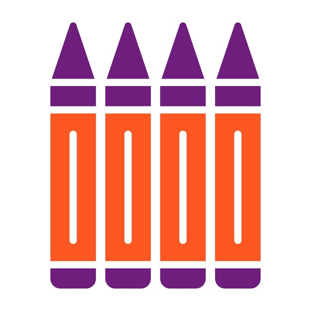 Ilustración del diseño del icono vectorial de los lápices de colores
