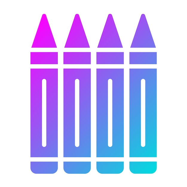 Ilustración del diseño del icono vectorial de los lápices de colores