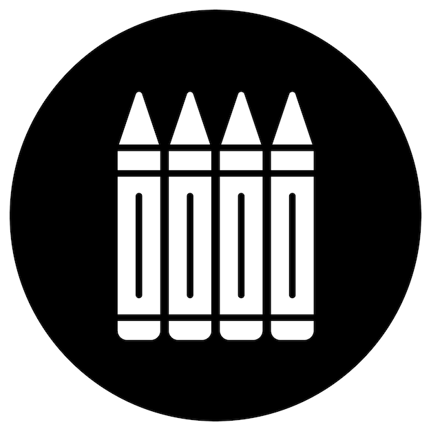 Ilustración del diseño del icono vectorial de los lápices de colores