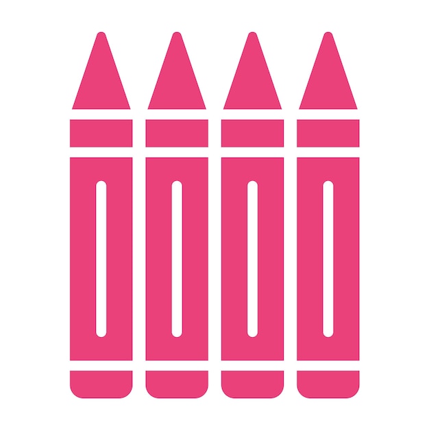 Ilustración del diseño del icono vectorial de los lápices de colores