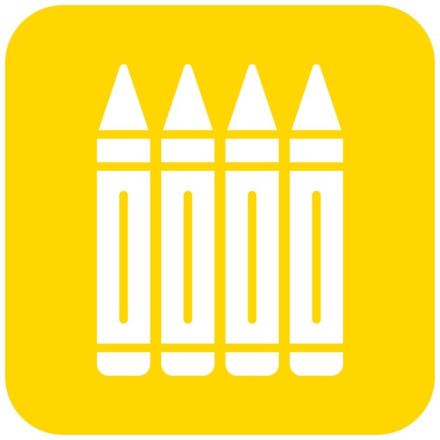 Ilustración del diseño del icono vectorial de los lápices de colores