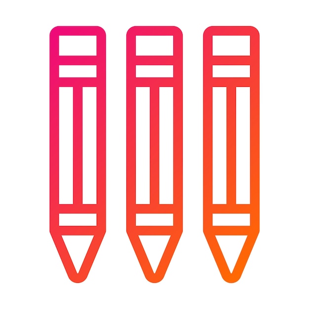 Ilustración del diseño del icono vectorial de lápices
