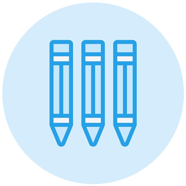 Ilustración del diseño del icono vectorial de lápices