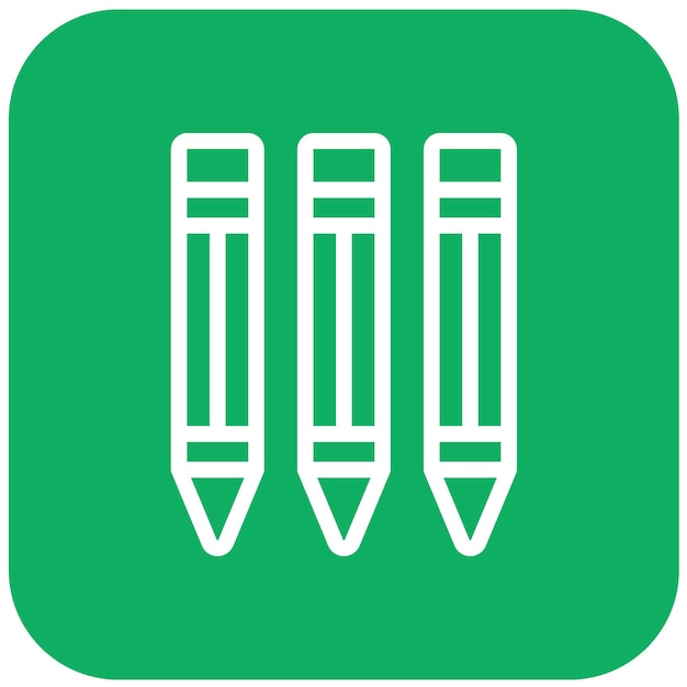 Ilustración del diseño del icono vectorial de lápices