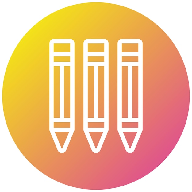 Ilustración del diseño del icono vectorial de lápices
