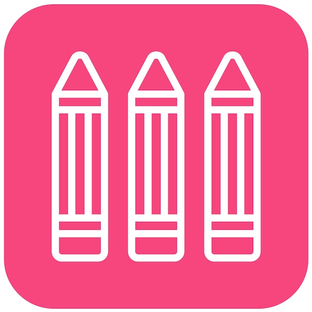 Ilustración del diseño del icono vectorial del lápiz de colores