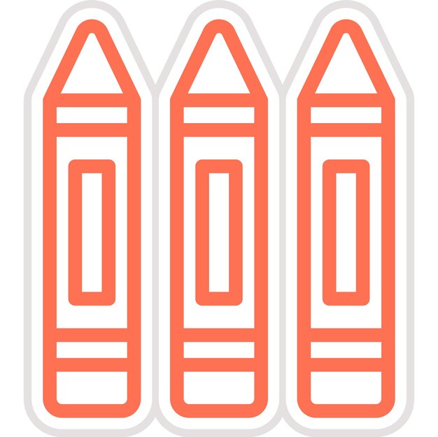 Ilustración del diseño del icono vectorial del lápiz de lápiz