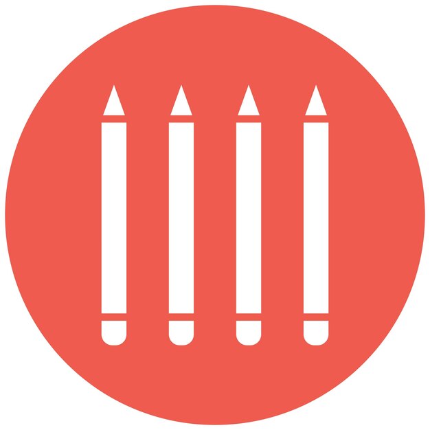 Ilustración del diseño del icono vectorial del lápiz ocular