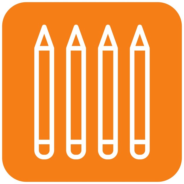 Ilustración del diseño del icono vectorial del lápiz ocular