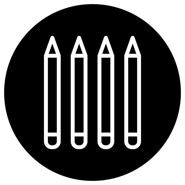 Ilustración del diseño del icono vectorial del lápiz ocular