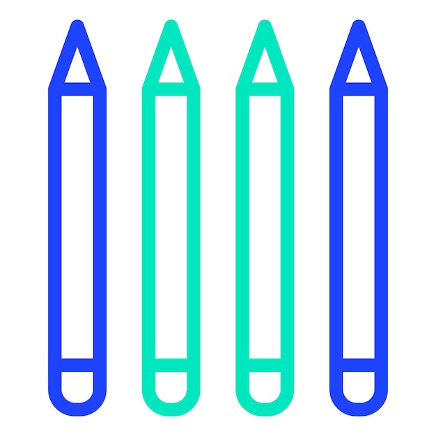 Ilustración del diseño del icono vectorial del lápiz ocular