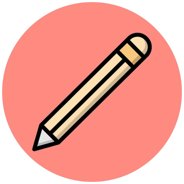 Ilustración del diseño del icono vectorial del lápiz