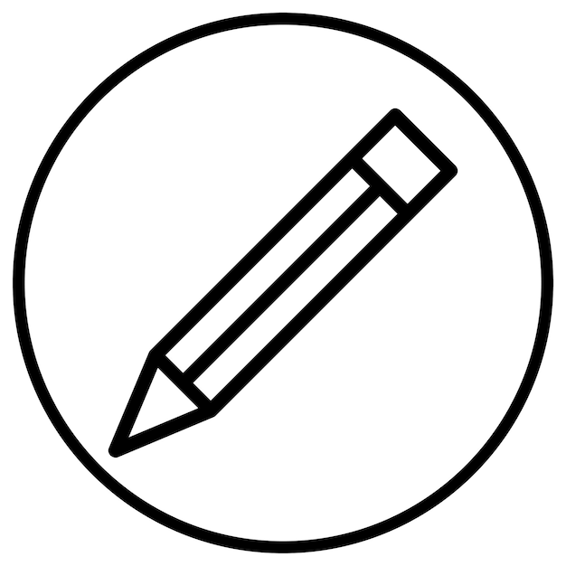 Ilustración del diseño del icono vectorial del lápiz