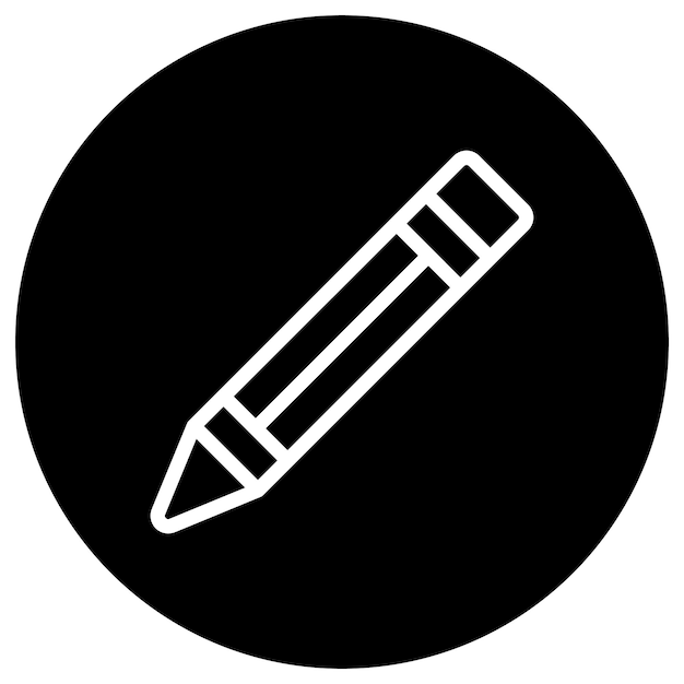 Ilustración del diseño del icono vectorial del lápiz