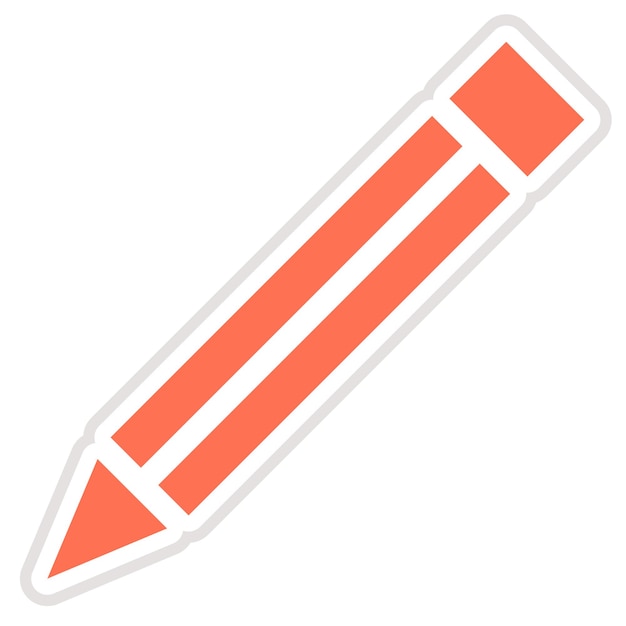 Ilustración del diseño del icono vectorial del lápiz
