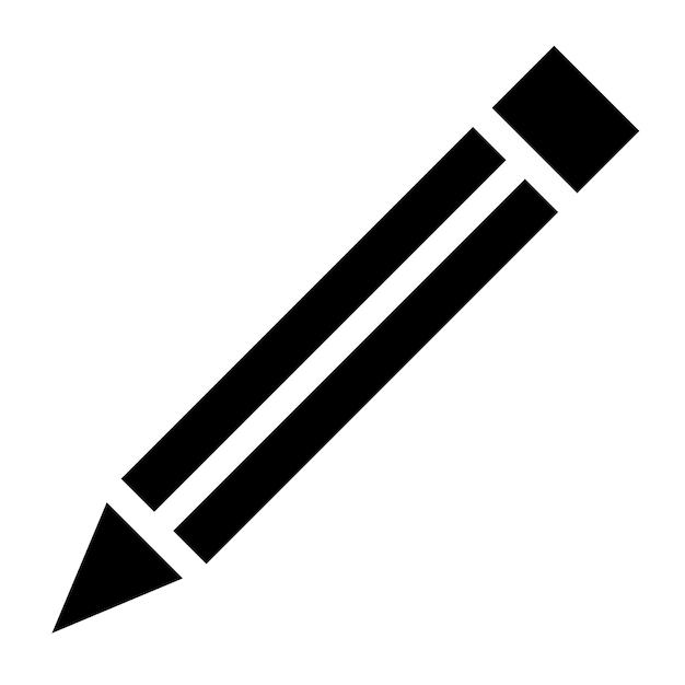 Ilustración del diseño del icono vectorial del lápiz