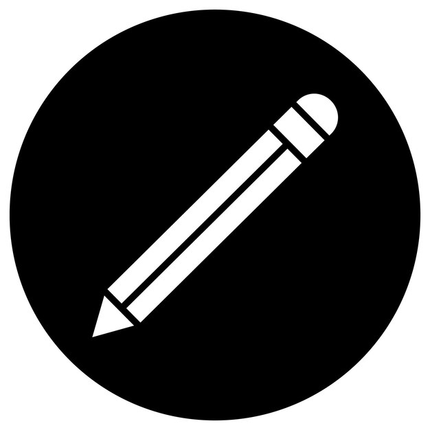 Ilustración del diseño del icono vectorial del lápiz